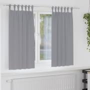 vidaXL Gardiner med gardiner 2 pcs Ljusgrå 175 x 140 cm Polyester
