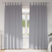 vidaXL Mörkläggningsgardiner med gardiner Ljusgrå Polyester