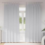 vidaXL Mörkläggningsgardiner med Ringar 2 pcs Ljusgrå 245 x 140 cm