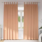 vidaXL Mörkläggningsgardiner med gardiner Ljusbrun Polyester