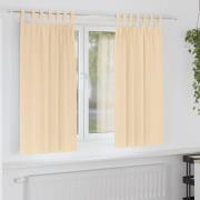 vidaXL Mörkläggningsgardiner med Ringar 2 pcs Kräm 175 x 140 cm
