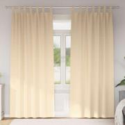vidaXL Mörkläggningsgardiner med gardiner Kräm Polyester