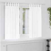 vidaXL Mörkläggningsgardiner med Ringar 2 pcs Ren Vit 175 x 140 cm