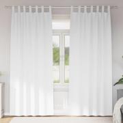 vidaXL Gardiner med gardiner 2 pcs Ren vit Polyester