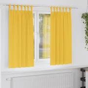 vidaXL Mörkläggningsgardiner med Ringar 2 pcs Senapsgul 175 x 140 cm
