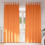 vidaXL Mörkläggningsgardiner med Ringar 2 pcs Klart Orange