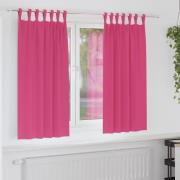 vidaXL Mörkläggningsgardiner med Ringar 2 pcs Klart Pink 175 x 140 cm