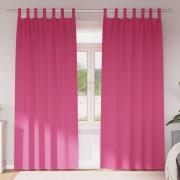vidaXL Gardiner med gardiner 2 pcs Ljusrosa 225 x 140 cm Polyester