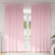 vidaXL Mörkläggningsgardiner med gardiner Babyrosa Polyester
