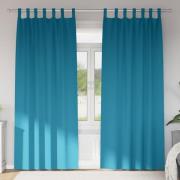 vidaXL Gardiner med gardiner 2 pcs Turkos Polyester