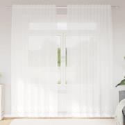 vidaXL Gardiner med gardiner Vit 150 x 220 cm Polyester
