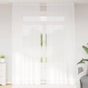 vidaXL Gardiner med gardiner Vit 500x100cm Polyester