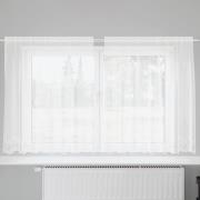 vidaXL Gardiner med gardiner Blommor Vit Polyester