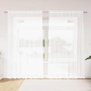 vidaXL Gardiner med gardiner Vit 500x100cm Polyester