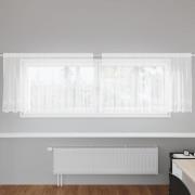 vidaXL Spetsgardin med gardiner Blommor Vit 100 x 300 cm Polyester