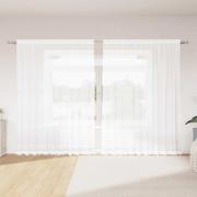 vidaXL Gardiner med gardiner Blommor Vit 300 x 240 cm Polyester
