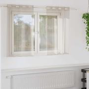 vidaXL Voile Gardin med gardiner 2 pcs Sand 140 x 140 cm Polyester