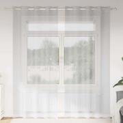 vidaXL Voile Gardin med gardiner 2 pcs Ljusgrå 245 x 140 cm Polyester