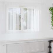 vidaXL Voile Gardin med gardiner 2 pcs Vit 140 x 140 cm Polyester