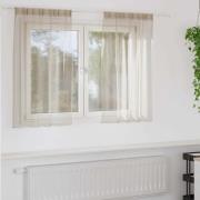 vidaXL Voile Gardin med gardiner 2 pcs Sand 140 x 140 cm Polyester