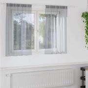 vidaXL Gardiner med gardiner 2 pcs Mörkgrå 140x140cm Polyester