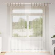 vidaXL Gardiner med gardiner 2 pcs Sand 140x175cm Polyester