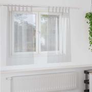 vidaXL Gardiner med gardiner 2 pcs Ljusgrå 140x140cm Polyester