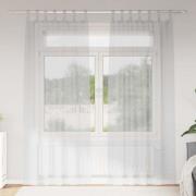 vidaXL Voile Gardin med gardiner 2 pcs Ljusgrå 245 x 140 cm Polyester