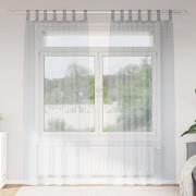 vidaXL Gardiner med gardiner 2 pcs Mörkgrå Polyester