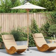 vidaXL Trädgårdsparasol Krämvit 180 x 180 x 230 cm Bambu