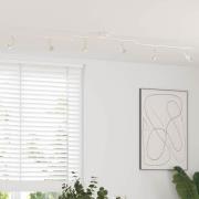 vidaXL Takspotlight Borstad nickel 176.5 x 9.5 x 14 cm Stål