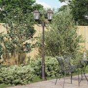 vidaXL Trädgårdsbelysning Brons 235 cm Aluminium