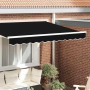 vidaXL Markisvalance Svart 2.8 x 0.2 m Kanvas