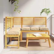 vidaXL Palldyna för sits 6 pcs Beige 40 x 40 x 8 cm Oxford tyg