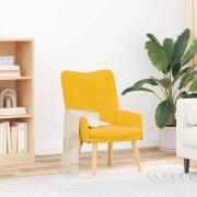 vidaXL Avkopplande stol Ljusgul 63 x 67 x 94 cm tyg