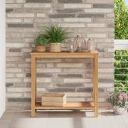 vidaXL Kaffeebord med lagring Brun 85 x 35 x 75 cm Massivt teakträ