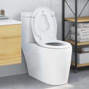 vidaXL Snabbt Släpp Toalettstolssits Vit 44.5 x 37.3 x 4.3 cm