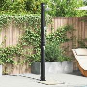 vidaXL Utomhus solardusch Svart 217 cm PVC, aluminium