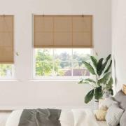 vidaXL Fönsterpersienner & Gardiner med gardiner Ljusbrun Bambu