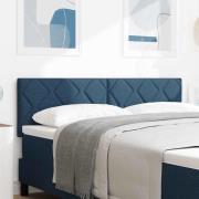 vidaXL Tygsänggavel Geometric med huvudgavel Manuell Blå 160 cm tyg
