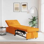 vidaXL Soffa med säng 3-i-1 utdragbar design i mörkgult tyg