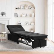 vidaXL Bäddsoffa Svart 67 x 194 x 38 cm Sammet