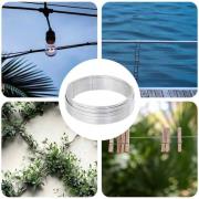 vidaXL Stängsel binds tråd Silver 80 m Varmsinkad stål