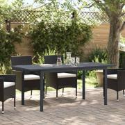 vidaXL Extensionsbord Antracit 180 x 80 x 76 cm Stål