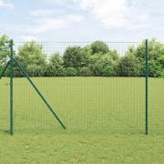 vidaXL Staketstolpar 12 pcs Grön 200 cm Pulverlackerad stål