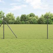 vidaXL Staketstolpar 2 pcs Grå 160 cm Pulverlackerad stål