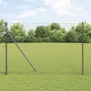 vidaXL Staketstolpar 12 pcs Grå 200 cm Pulverlackerad stål