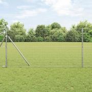 vidaXL Staketstolpar 2 pcs Silver 160 cm Pulverlackerad stål