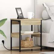 vidaXL Nattduksbord Sonoma-ek 41 x 31 x 51 cm Konstruerat trä