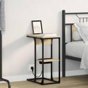 vidaXL Nattduksbord Sonoma-ek 41,5 x 26 x 60,5 cm Konstruerat trä